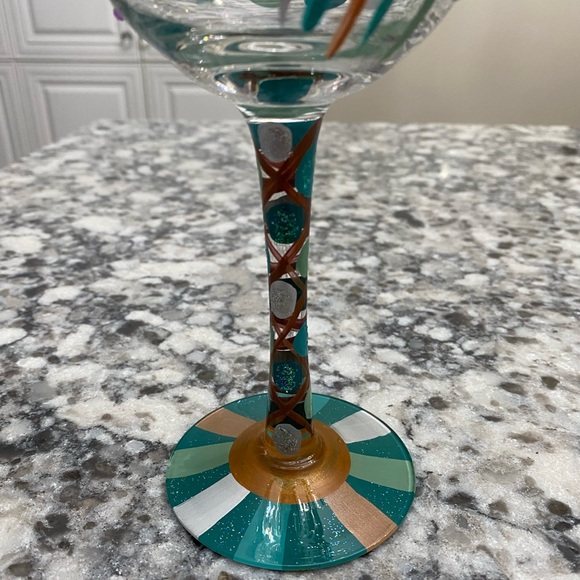 EUC Decorated 40th BIRTHDAY WINE GLASS BY DESIGNS BY LOLITA -USED ONCE - Picture 7 of 11